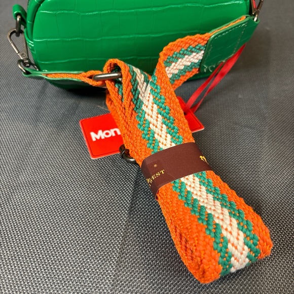 Montana West Green Crossbody Bag Southwestern Strap Faux Crocodile Leather NWT - Picture 5 of 5